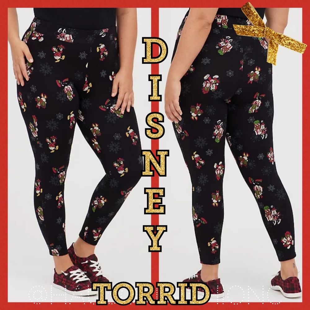 BOGO TORRID Disney Mickey Mouse & Friends Holiday Leggings! NWT! 🎄